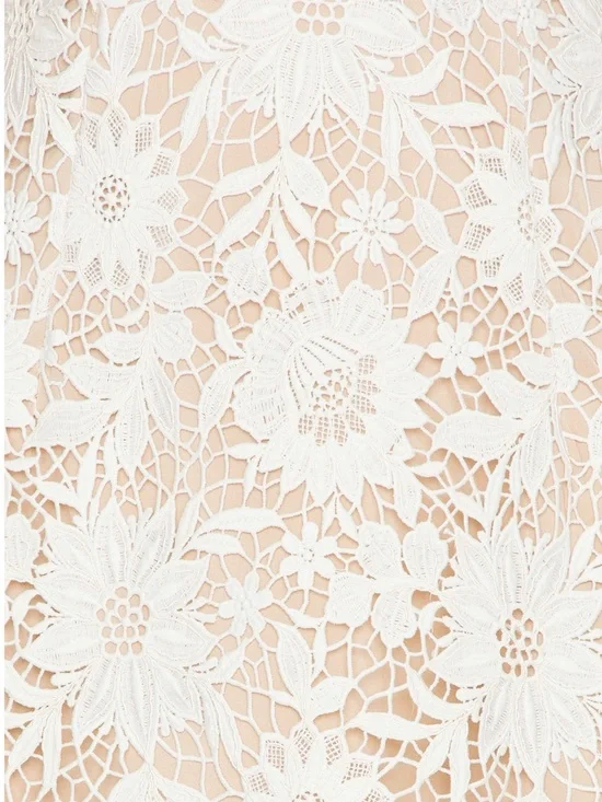 REVOLVE & Stone Cold Fox - Amy Dress White Floral Lace High-Neck Mini - Picture 5 of 5